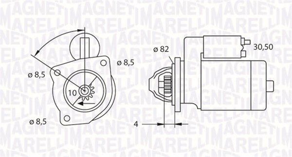 MAGNETI MARELLI Стартер 063523625010